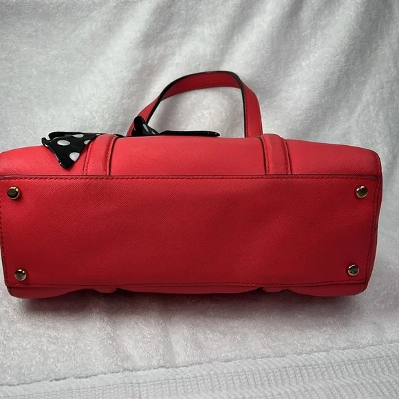 Kate Spade Red Satchel with Polka Dot Bow - Picture 3 of 10